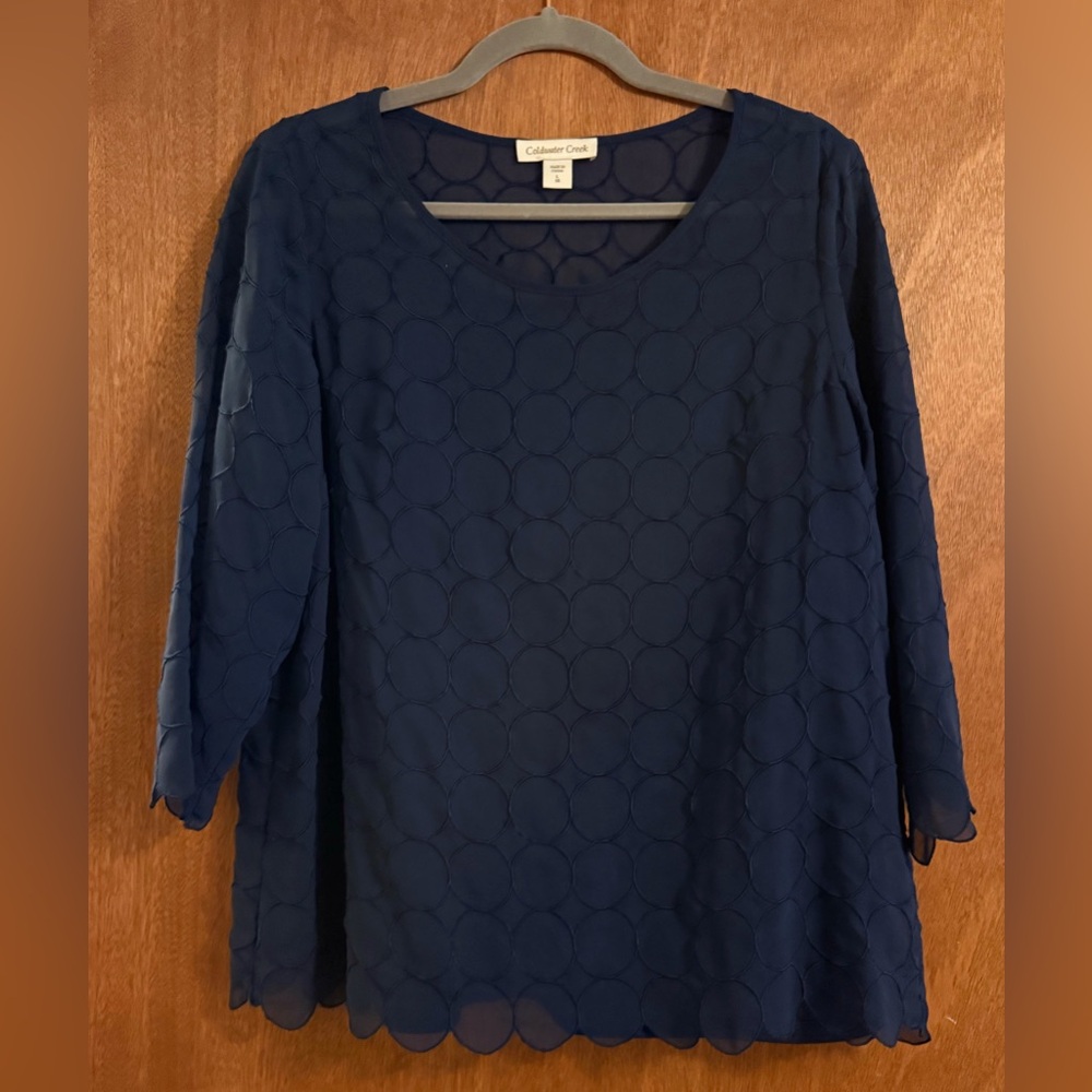 Coldwater Creek Navy Blue Top